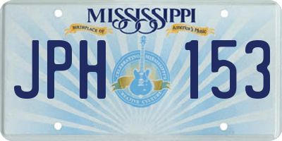 MS license plate JPH153