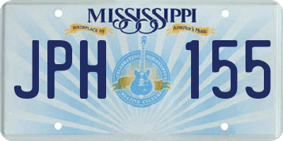 MS license plate JPH155