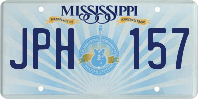 MS license plate JPH157