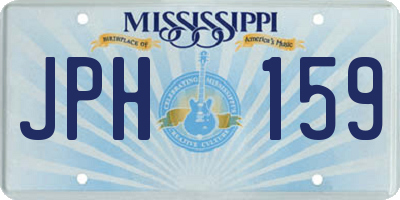 MS license plate JPH159