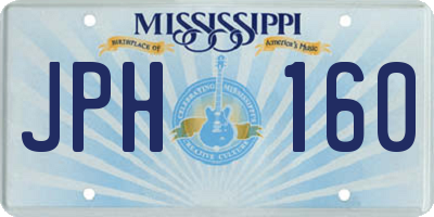 MS license plate JPH160