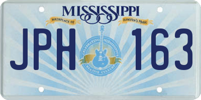 MS license plate JPH163