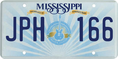 MS license plate JPH166