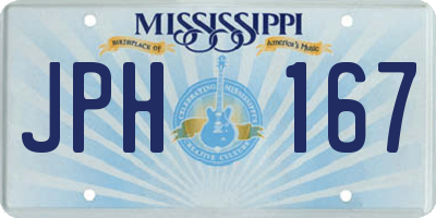 MS license plate JPH167