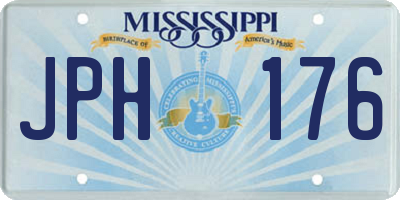 MS license plate JPH176
