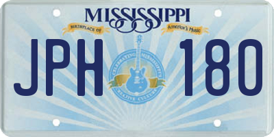 MS license plate JPH180