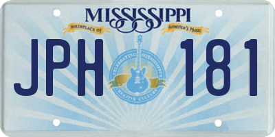 MS license plate JPH181