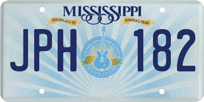 MS license plate JPH182