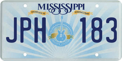 MS license plate JPH183