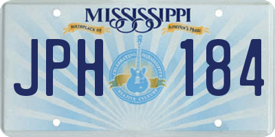 MS license plate JPH184