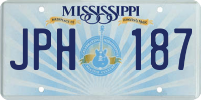 MS license plate JPH187