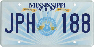 MS license plate JPH188