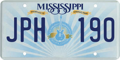MS license plate JPH190