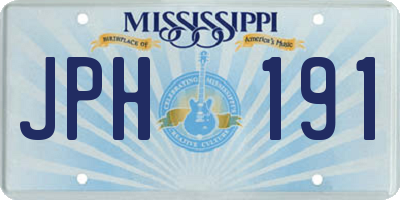 MS license plate JPH191