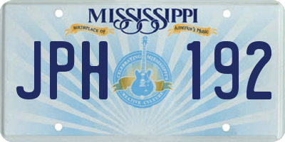 MS license plate JPH192
