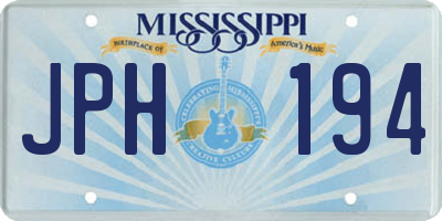 MS license plate JPH194