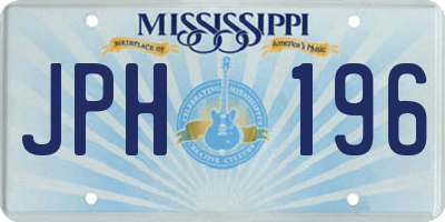 MS license plate JPH196