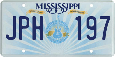 MS license plate JPH197