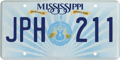 MS license plate JPH211