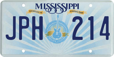 MS license plate JPH214