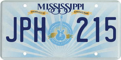 MS license plate JPH215