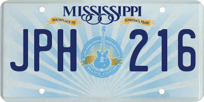 MS license plate JPH216