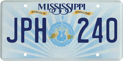 MS license plate JPH240