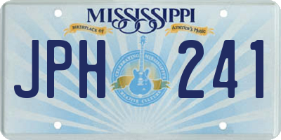 MS license plate JPH241