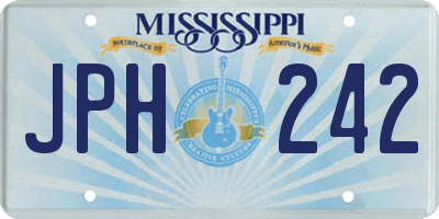 MS license plate JPH242