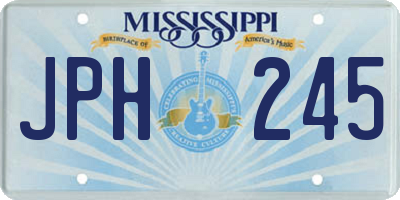 MS license plate JPH245