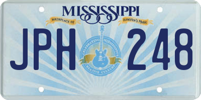 MS license plate JPH248