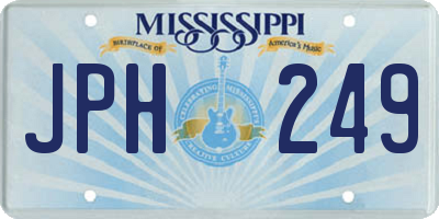 MS license plate JPH249