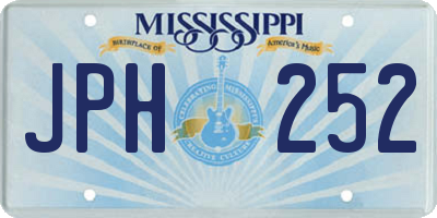 MS license plate JPH252