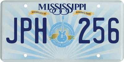 MS license plate JPH256