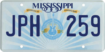 MS license plate JPH259