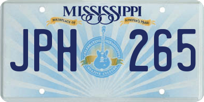 MS license plate JPH265