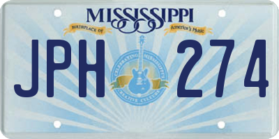 MS license plate JPH274