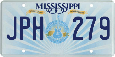 MS license plate JPH279