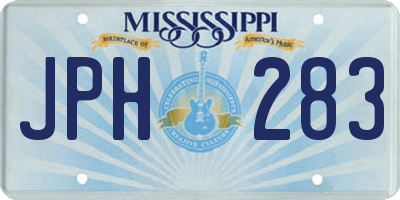 MS license plate JPH283