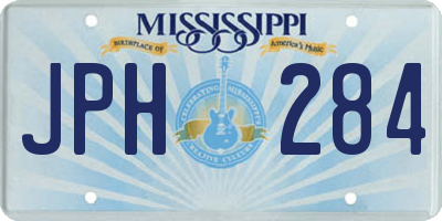 MS license plate JPH284