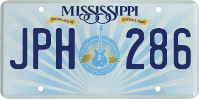 MS license plate JPH286