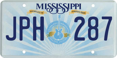 MS license plate JPH287