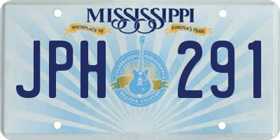 MS license plate JPH291