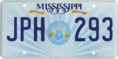 MS license plate JPH293