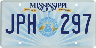 MS license plate JPH297