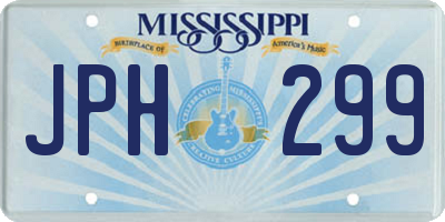 MS license plate JPH299