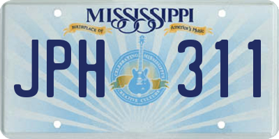 MS license plate JPH311