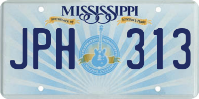 MS license plate JPH313