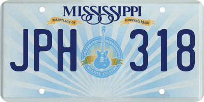 MS license plate JPH318