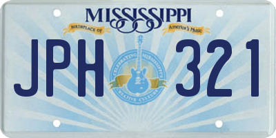 MS license plate JPH321